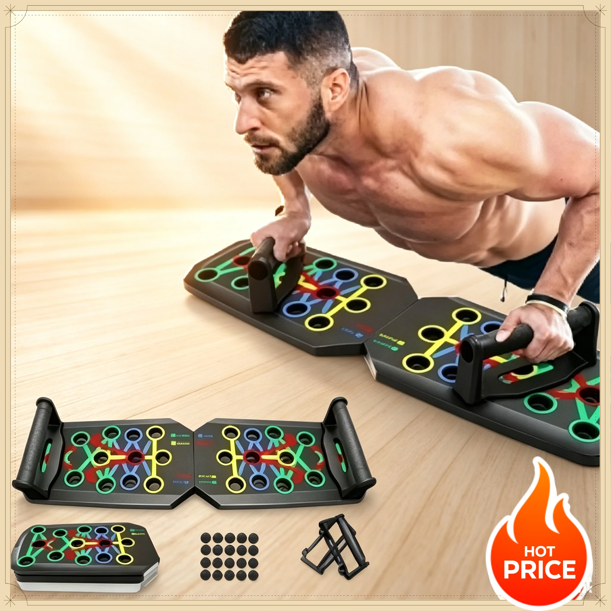 Household Foldable Push Up Rac - Push Up Board Foldable Multi Function review and price