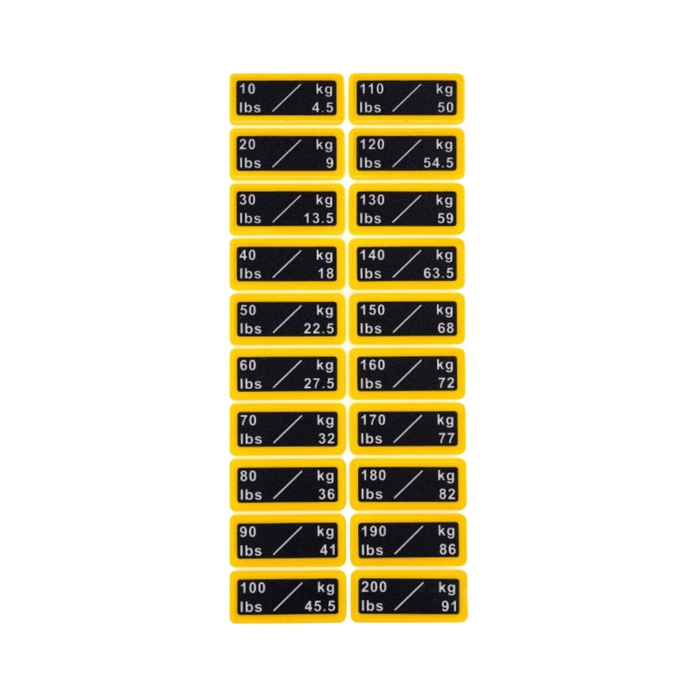 2pcs Yellow Weight Sticker Lab - Fitness Equipment review and price