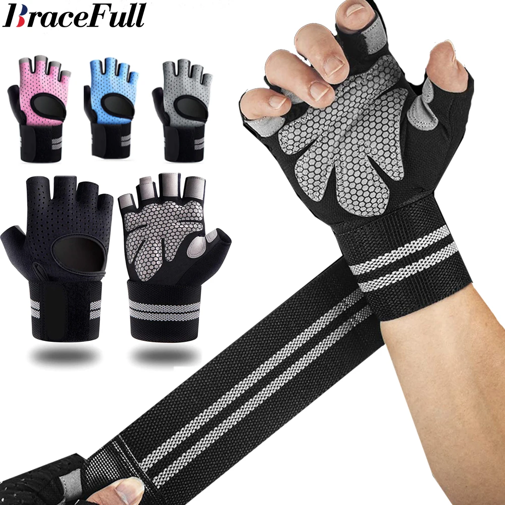 1Pair Half Finger Gym Fitness  - Wrist Wraps Weightlifting Support review and price