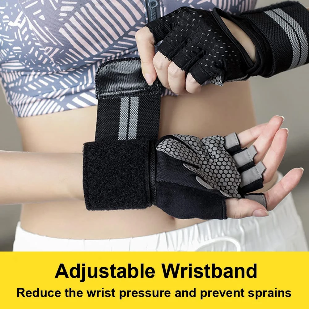 1Pair Half Finger Gym Fitness  - Wrist Wraps Weightlifting Support review and price