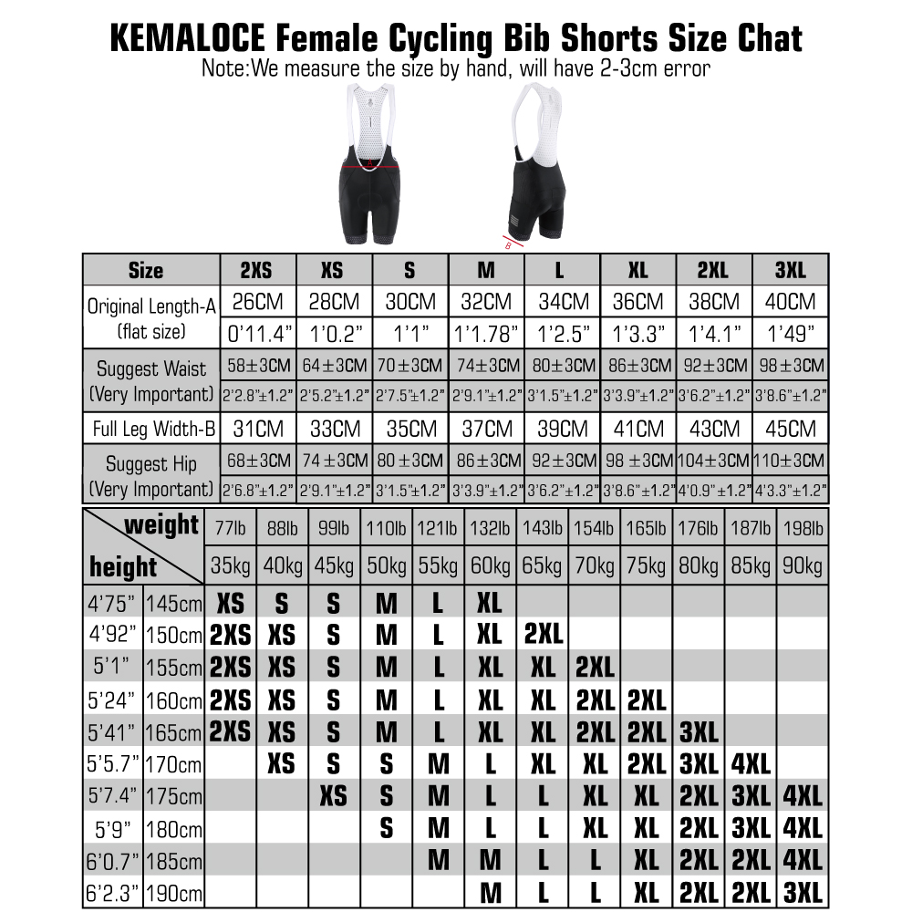 KEMALOCE Women's Cycling Bib S - Padded Cycling Shorts 5D Gel review and price